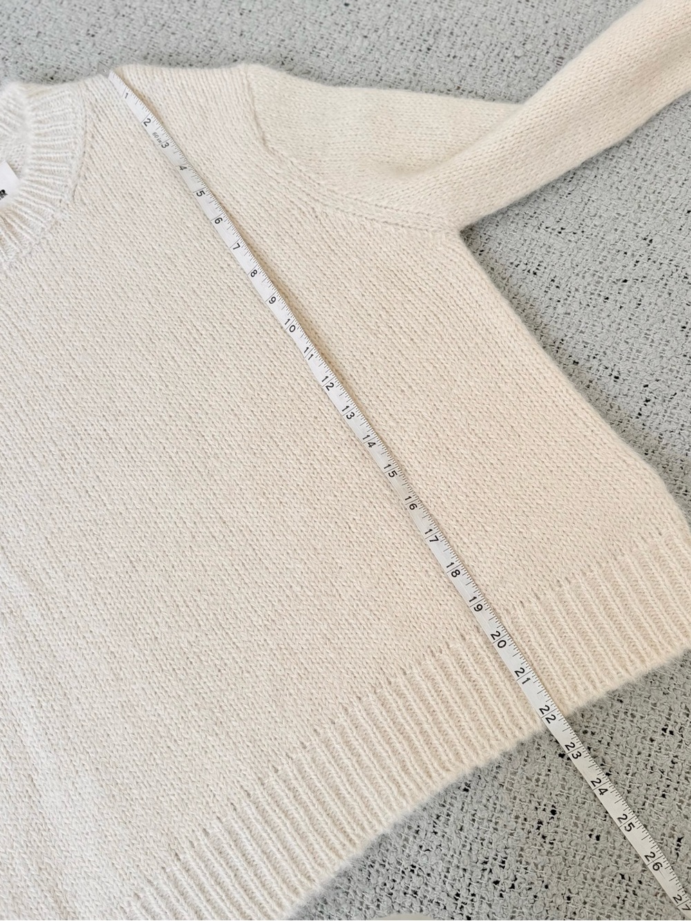 Jil Sander Beige Crewneck Knit Sweater Size 10 - Picture 7 of 10